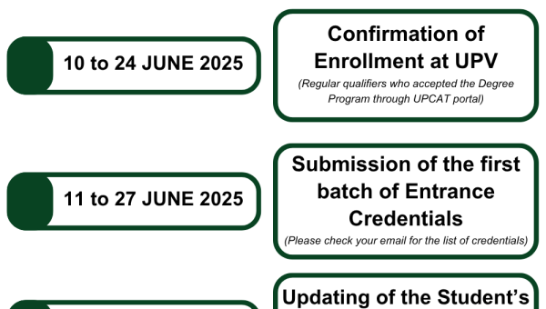 UPCAT 2025 qualifiers' confirmation of enrollment to UP Visayas