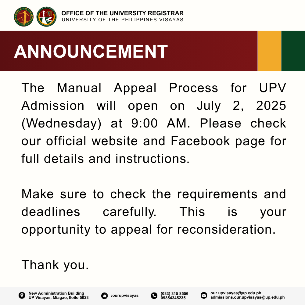 Manual Appeal Process Schedule