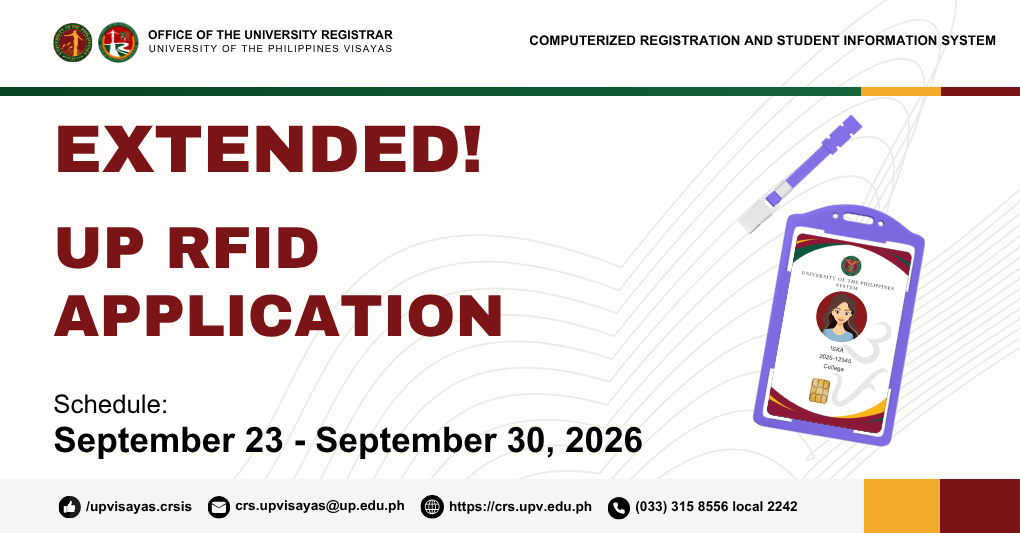 Extended UP RFID Application for First Semester/Trimester, AY 2026-2027