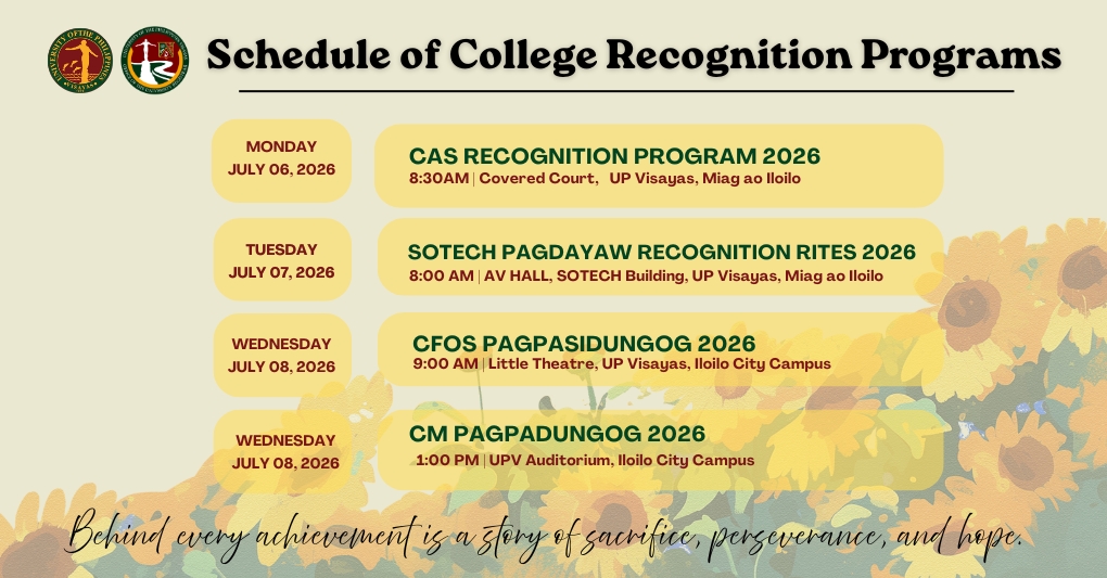 Schedule of College Recognition Programs