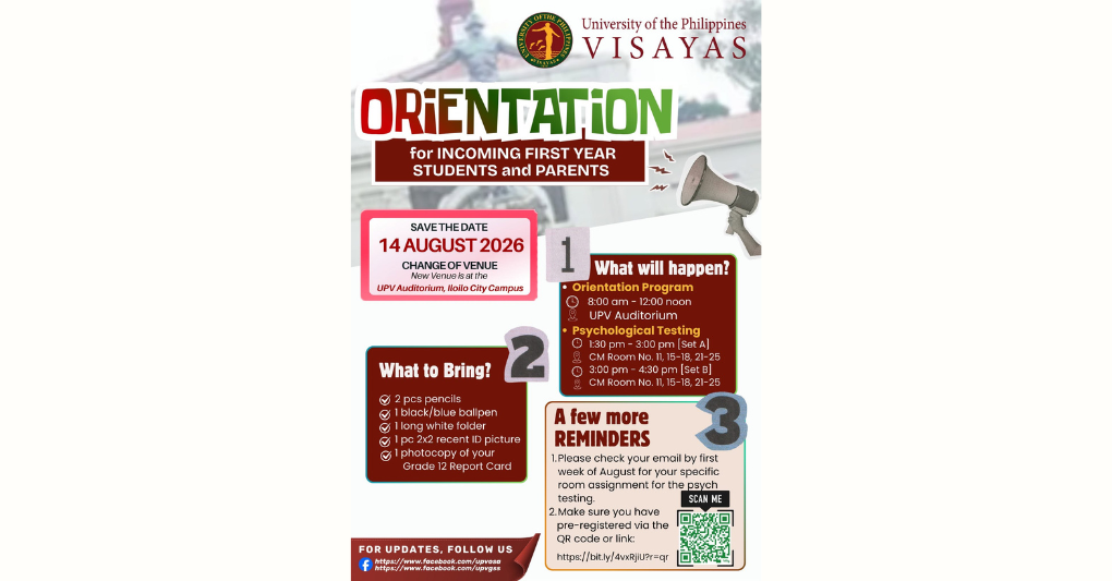 Orientation Program for Incoming First year Students and Parents